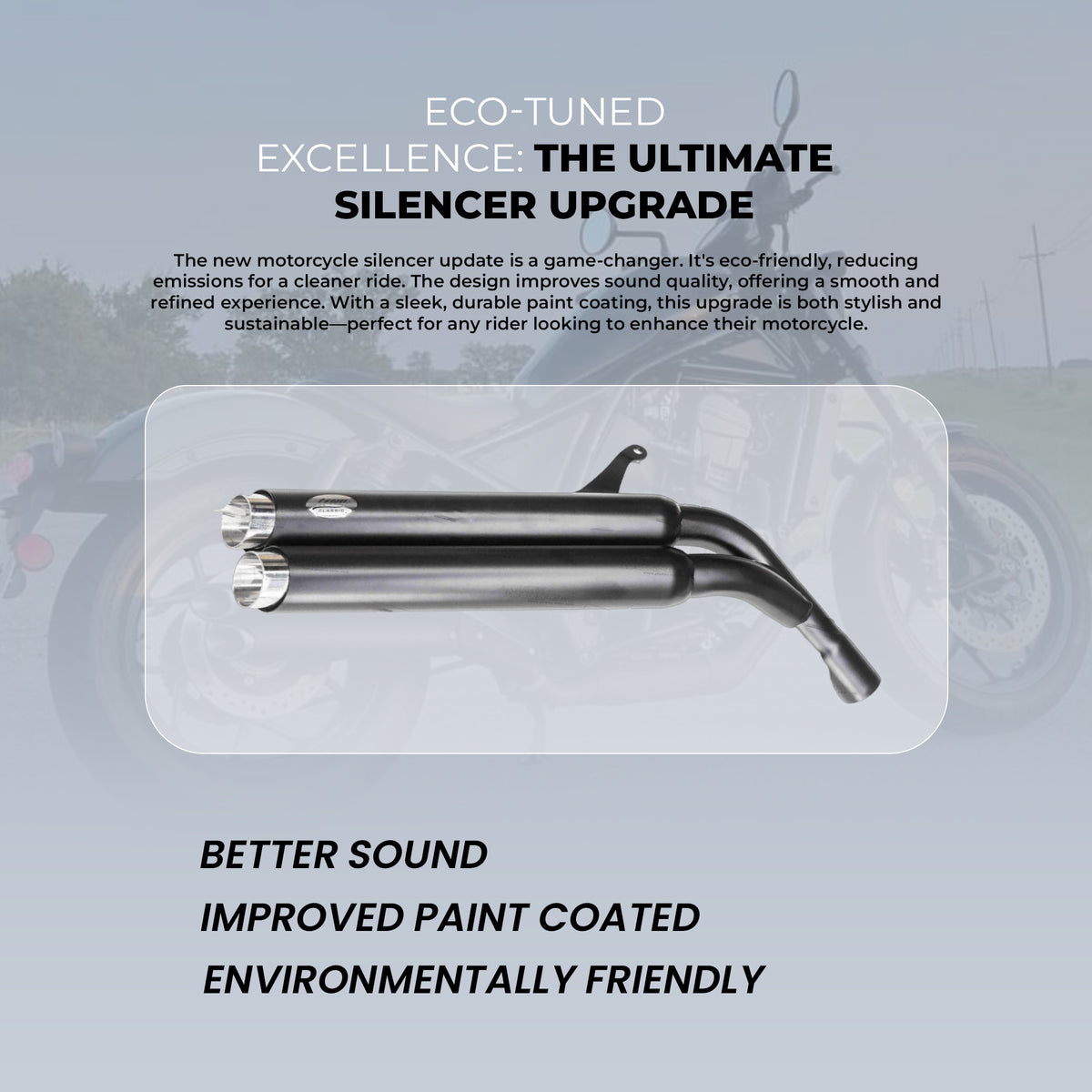 Honda Rebel CMX 1100 GEM CLASSIC RENZO exhaust classic come with