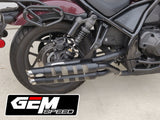 Honda Rebel CMX 1100 GEM CLASSIC RENZO V2 twin exhaust classic come with slipon