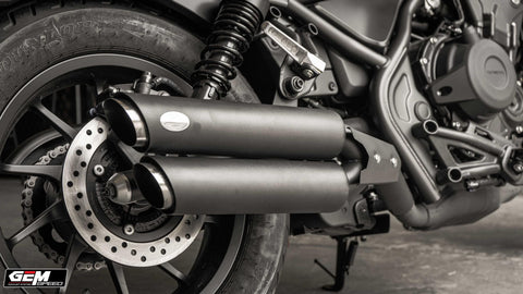 Honda Rebel CMX 1100 NEW GEM CLASSIC RENZO twin exhaust classic come with slipon FULLSYSTEM - Gem Speed Performance