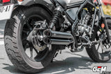 Honda Rebel CMX 300 500  2 way look v.3 GEM CLASSIC RENZO twin exhaust classic come with slipon FULLSYSTEM - Gem Speed Performance
