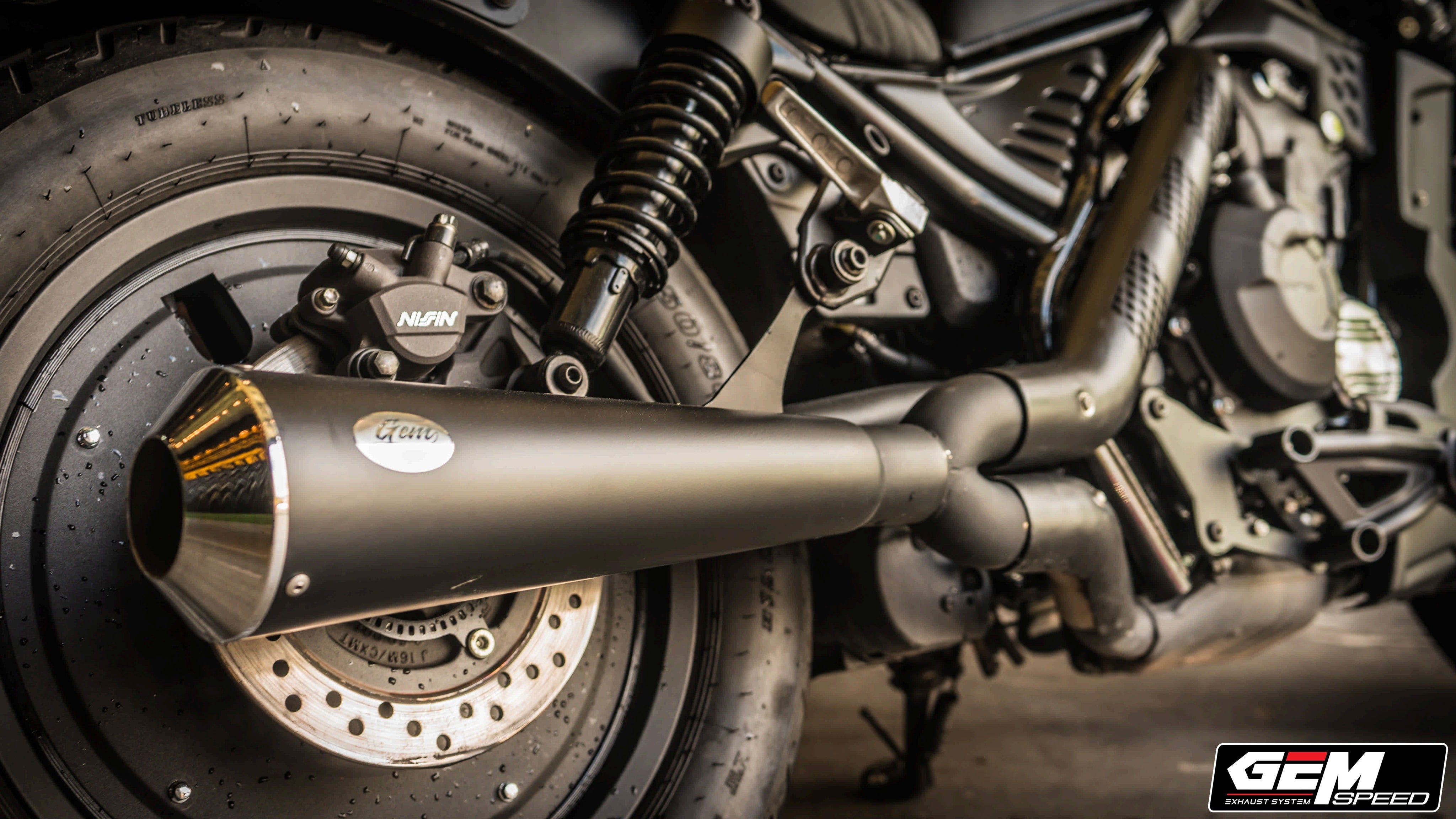 ホンダ レブル1100 マフラー Gem classicｘJavi Motor 345708400_783906183037020_4136